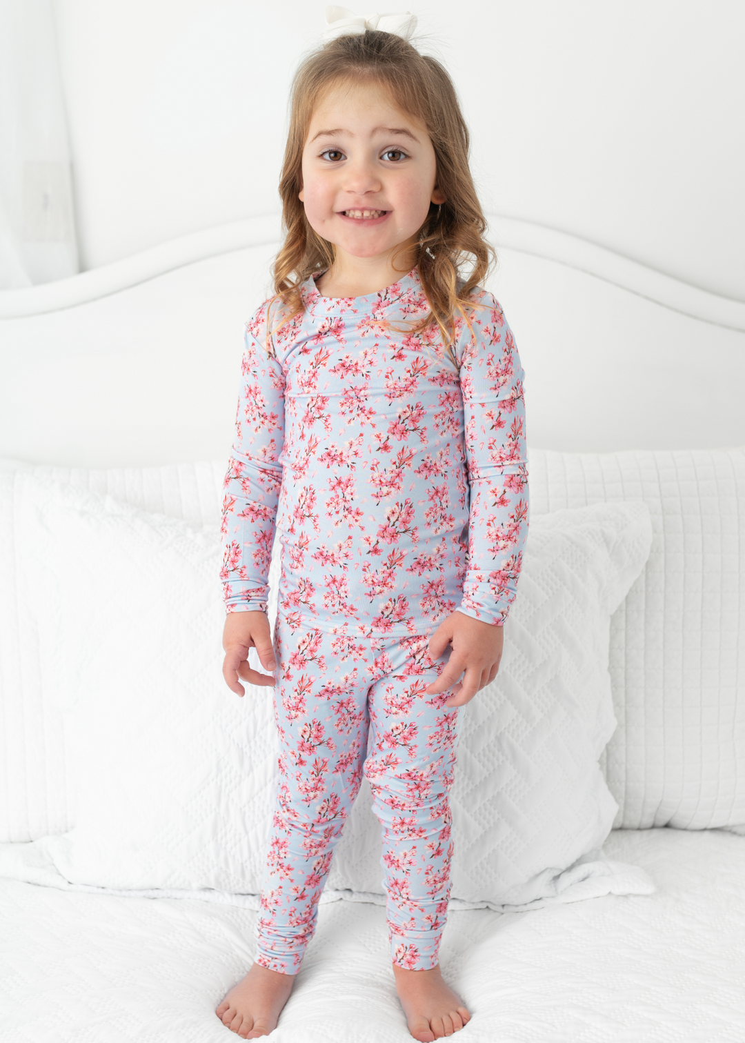 Cherry Blossom Bamboo Pajama Set