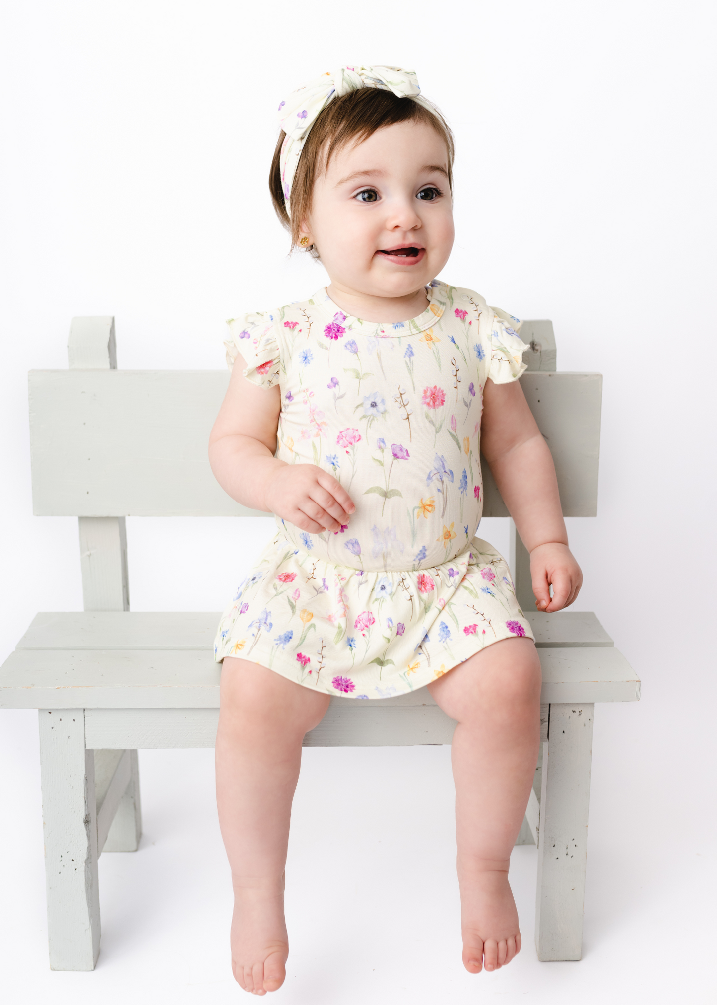 Beautiful Blooms Baby Flutter Dress