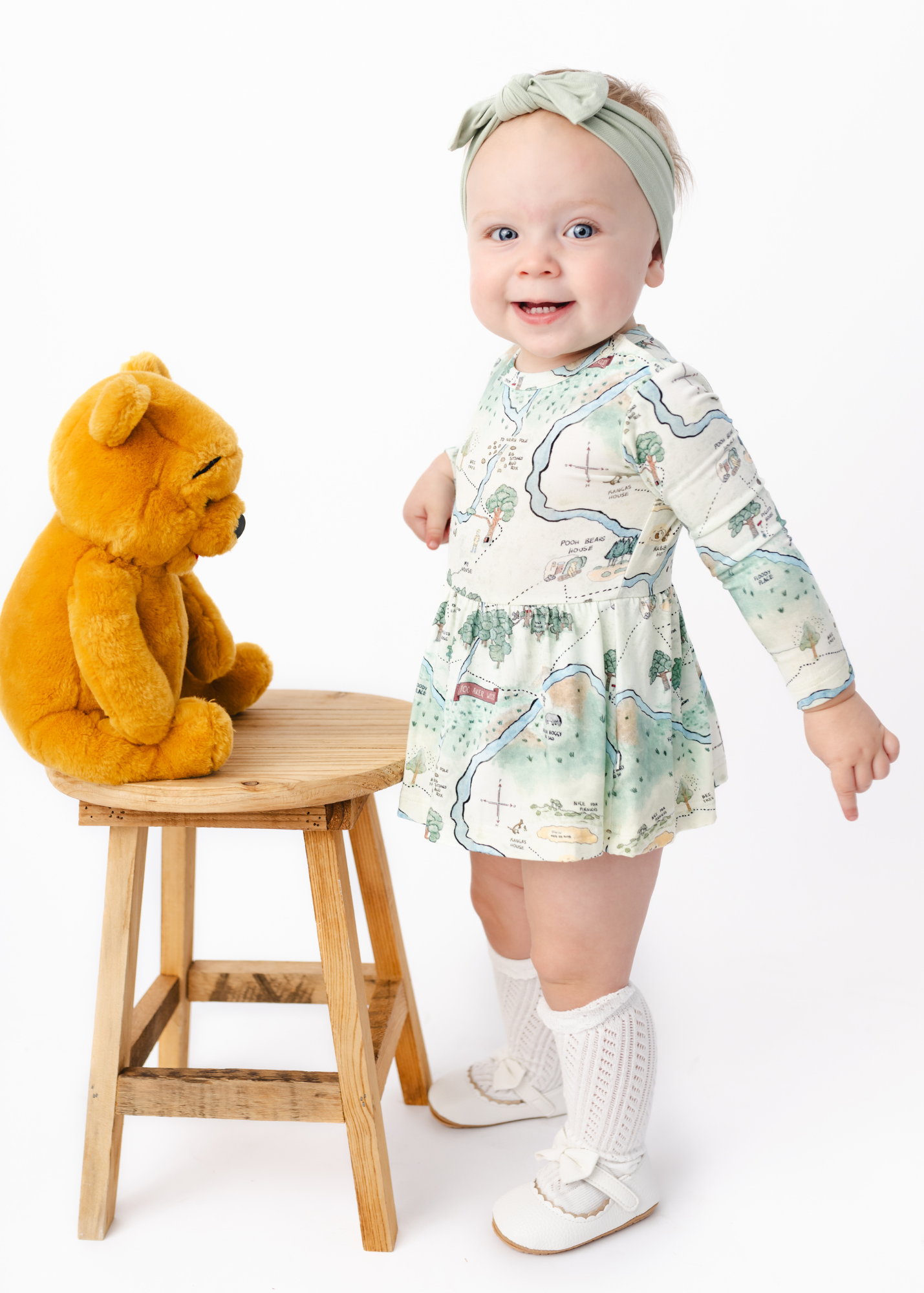 Hundred Acre Woods Long Sleeve Baby Dress