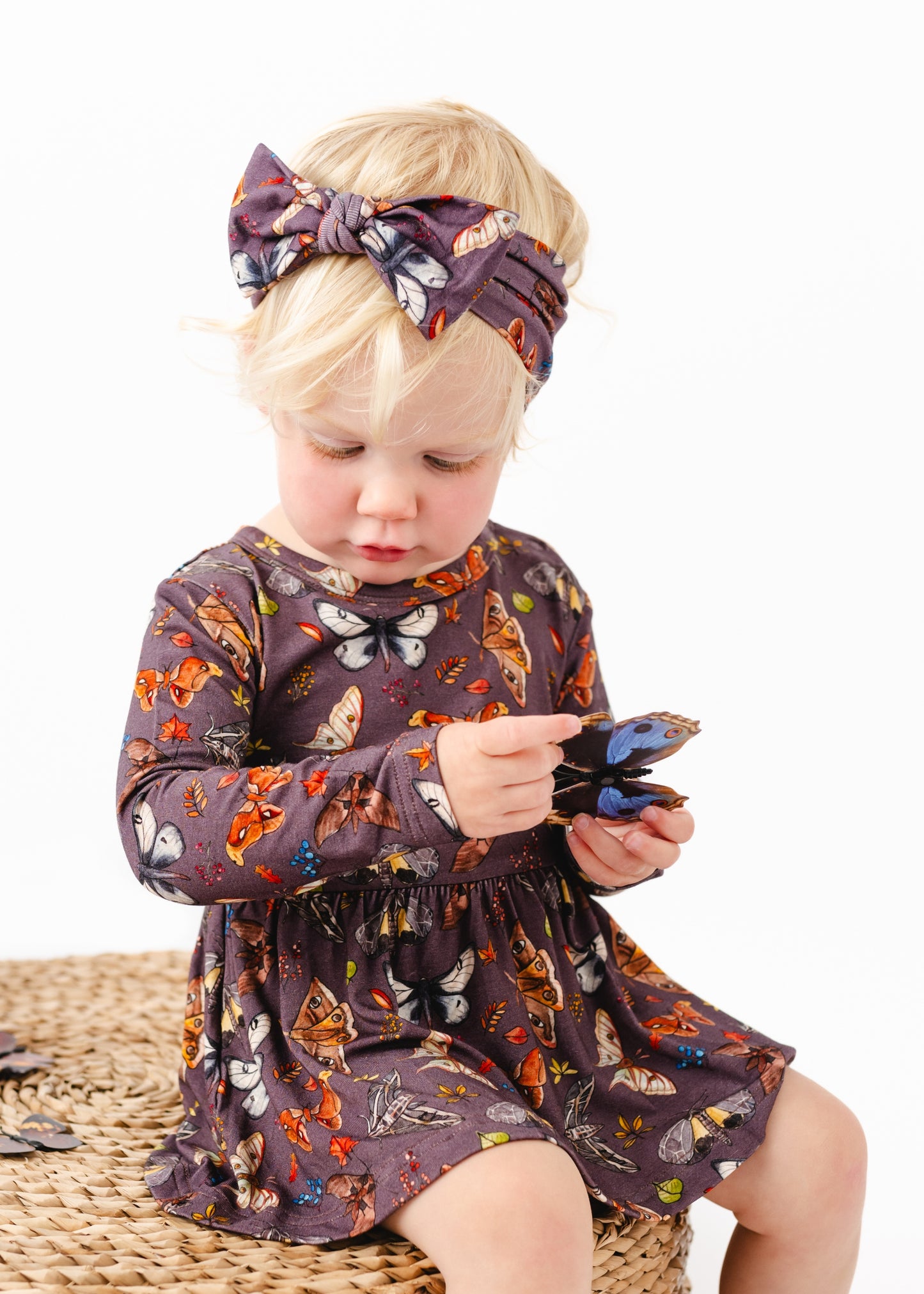 The Moths Plum Hair Bow