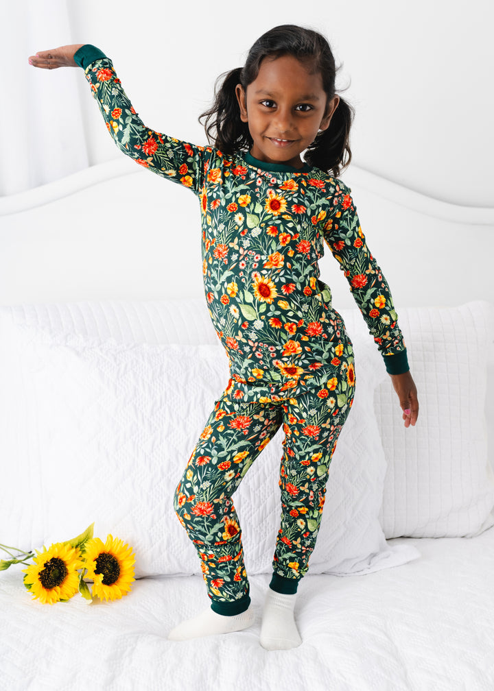 Flower Field Bamboo Pajama Set