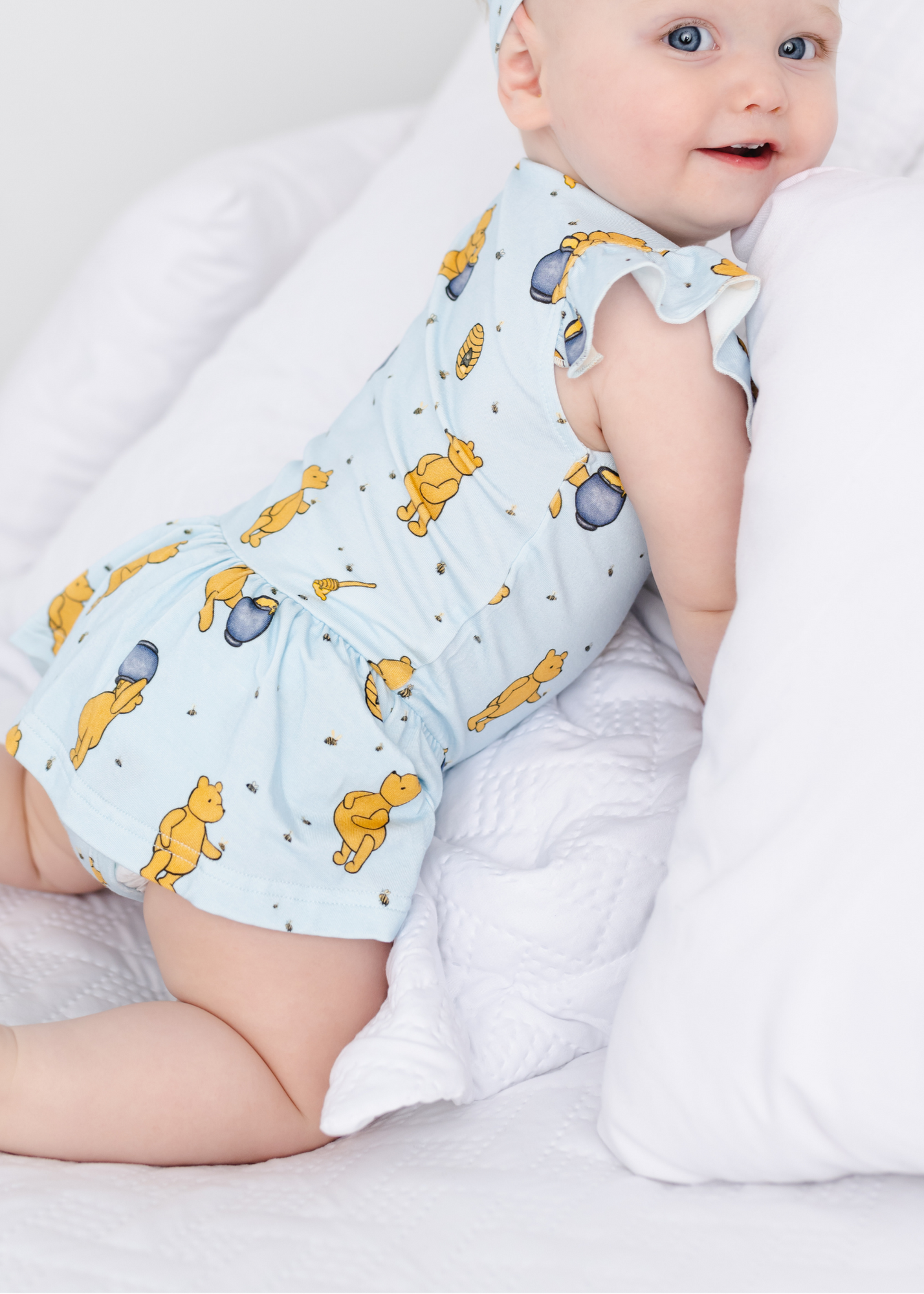 Hunny Pot Blue Baby Flutter Dress