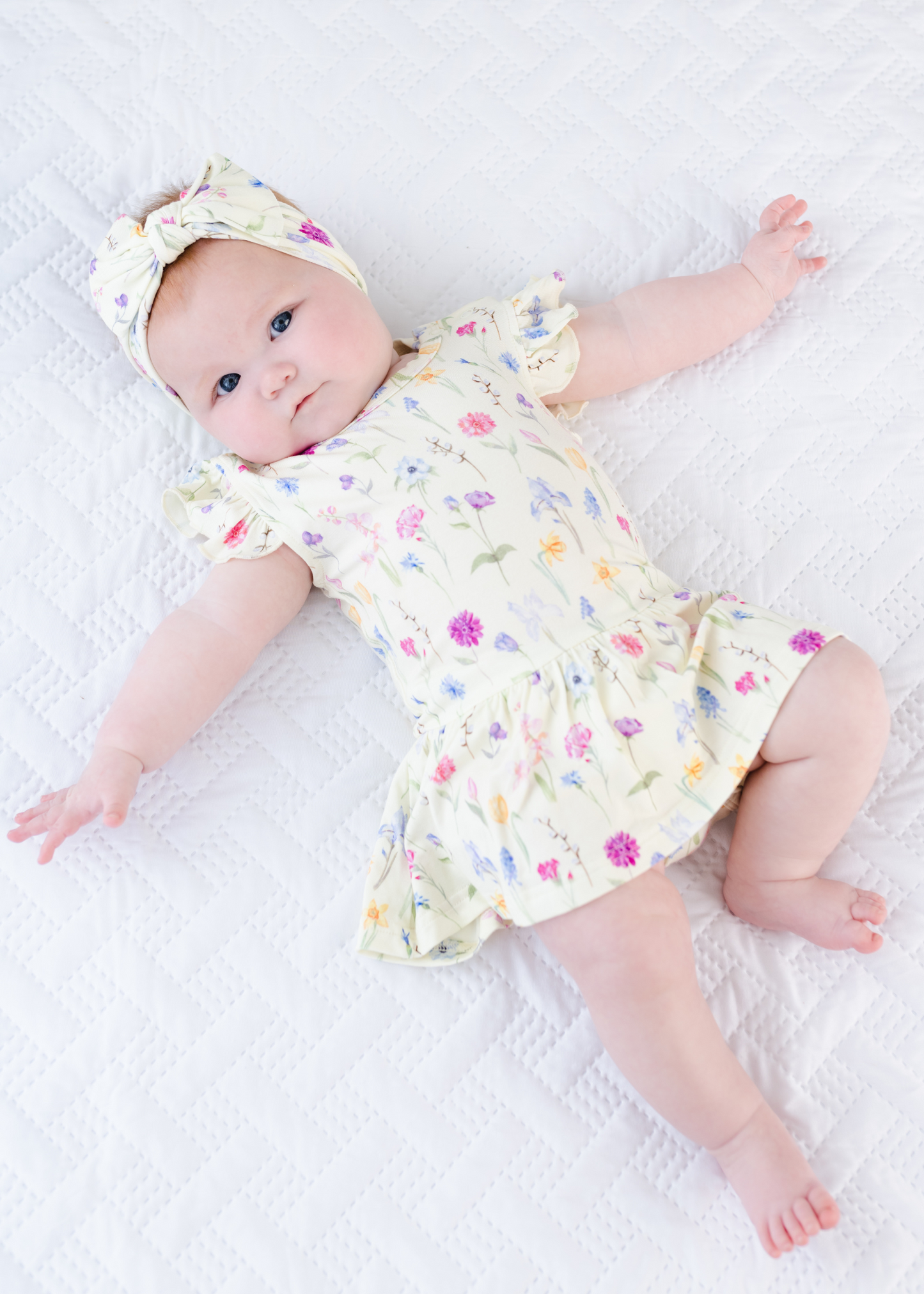 Beautiful Blooms Baby Flutter Dress