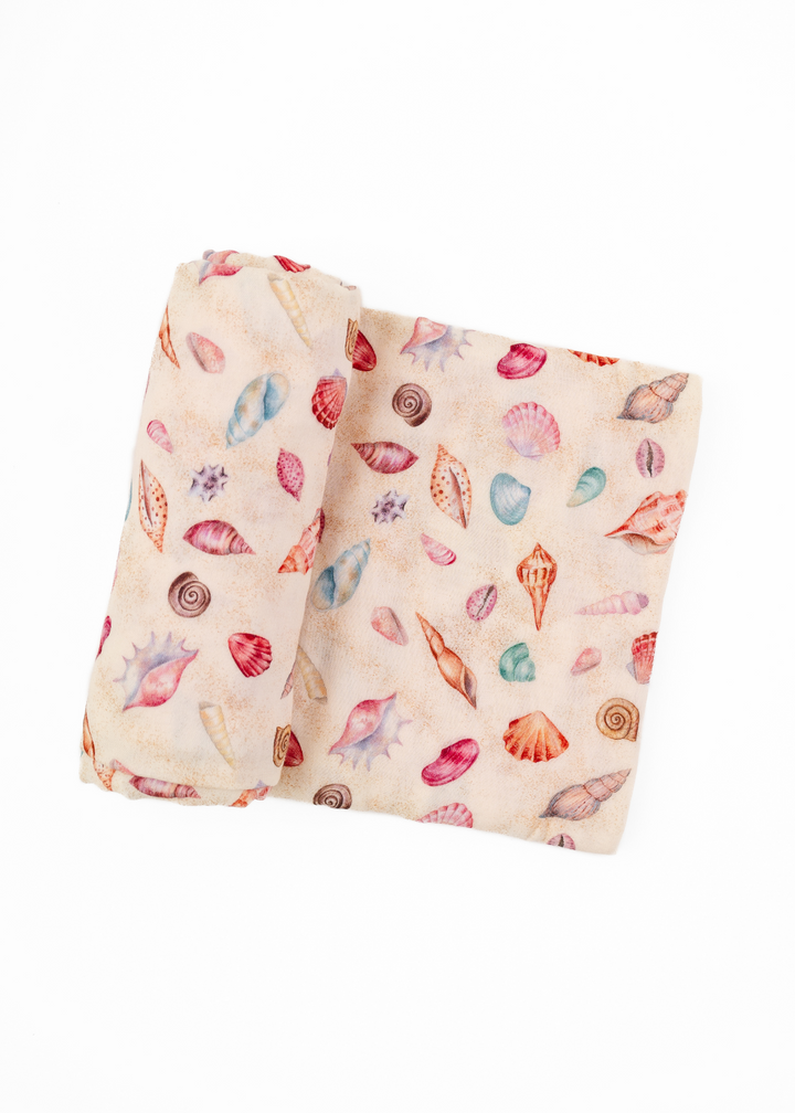 Sea Shells Baby Swaddle Blanket