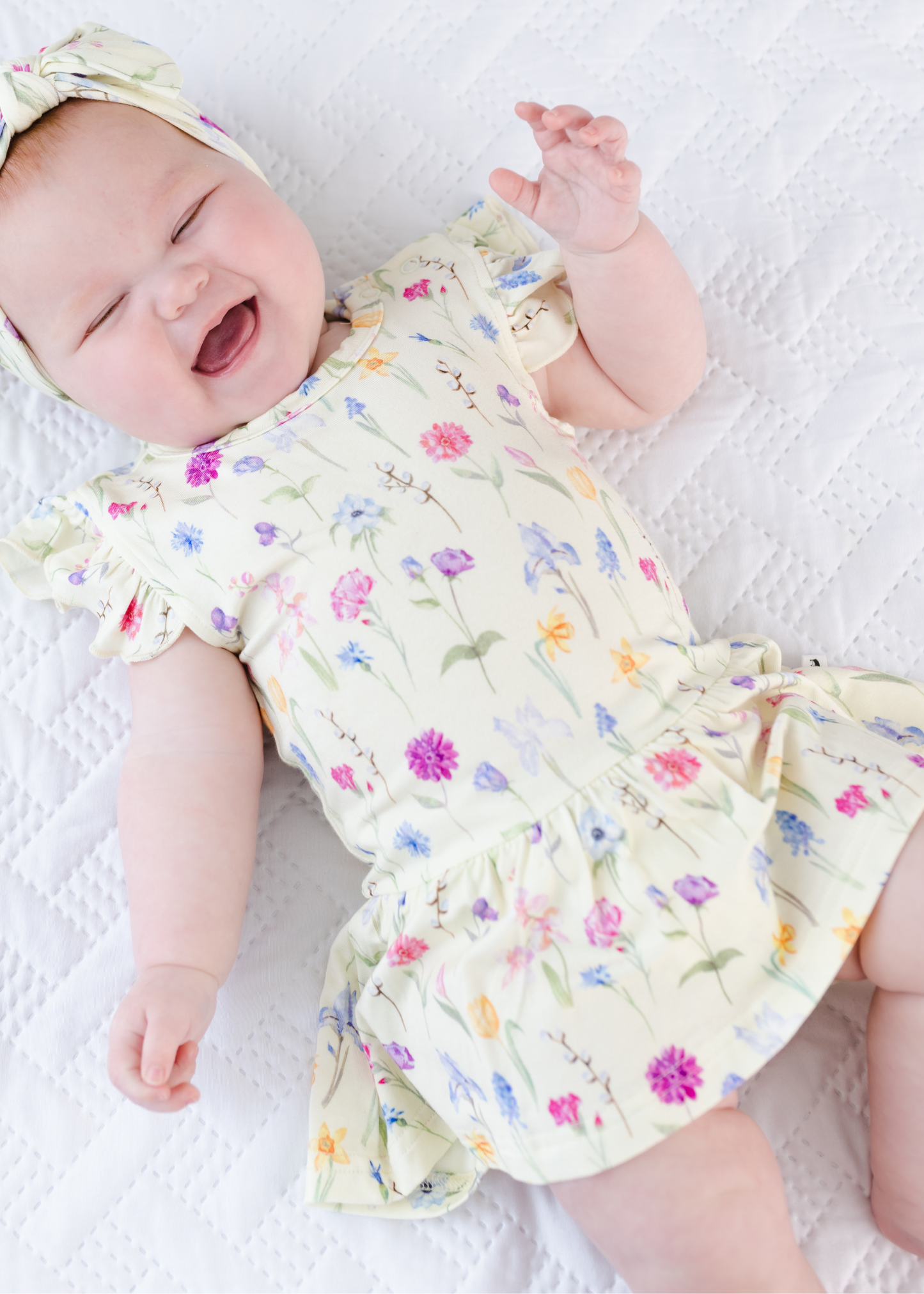 Beautiful Blooms Baby Flutter Dress