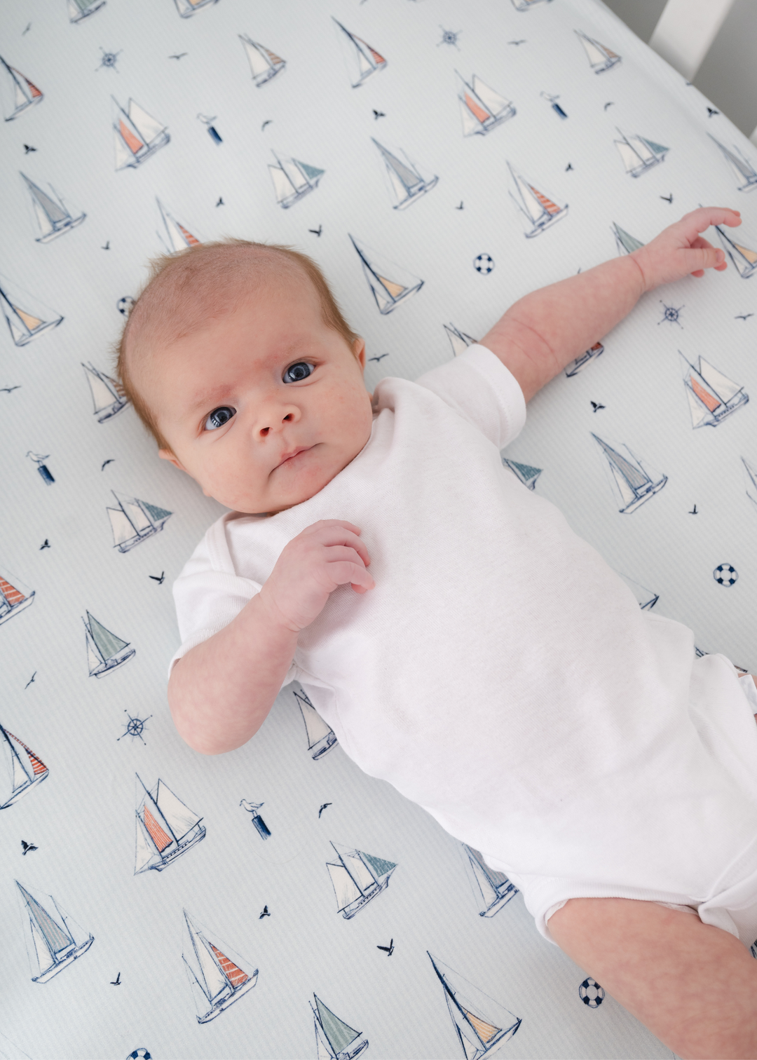 Sailboats Bamboo Crib Sheet