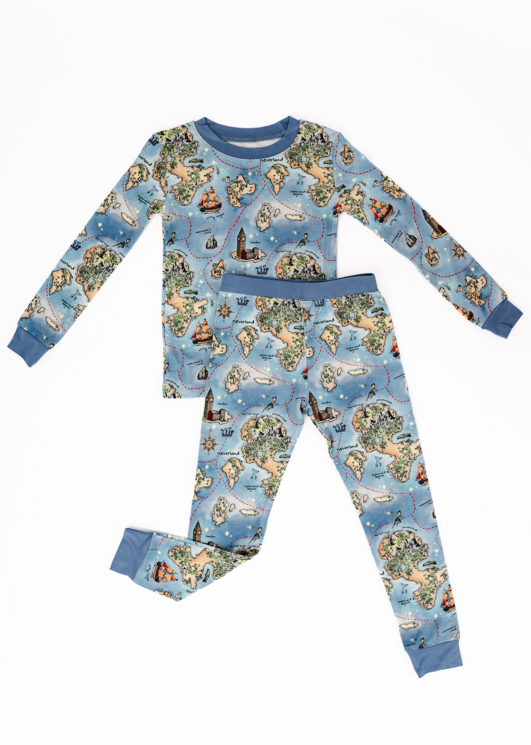 Neverland Map Bamboo Pajama Set
