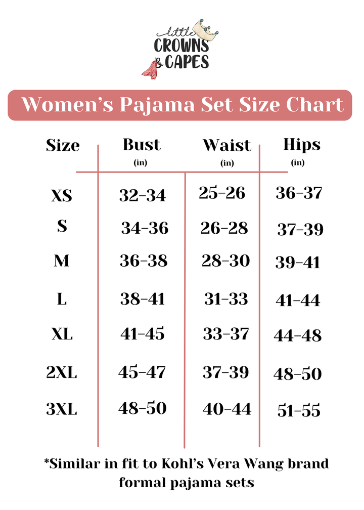 Neverland Adult Bamboo Formal Pajama Lounge Set