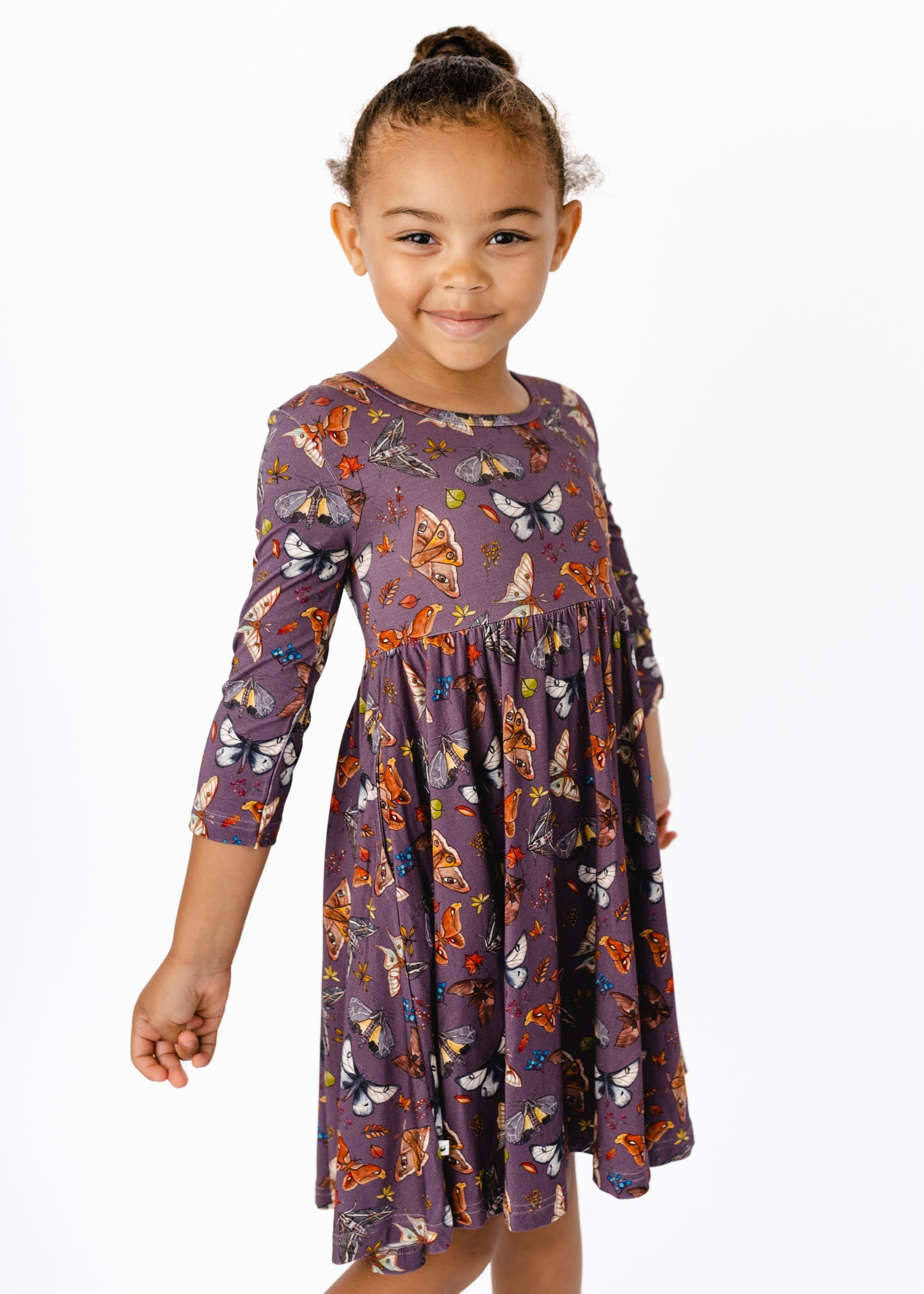 The Moths Plum Twirl Dress