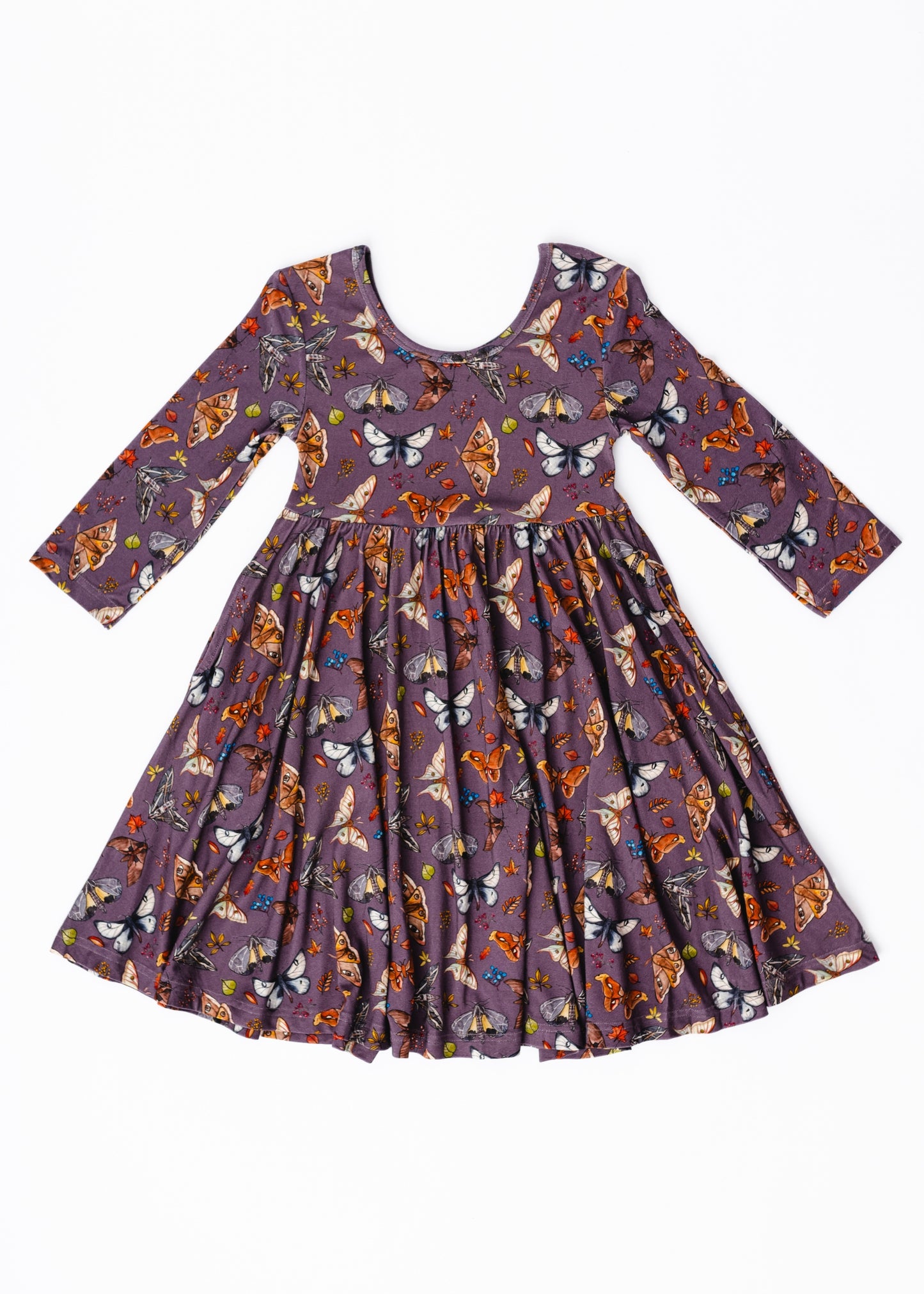 The Moths Plum Twirl Dress