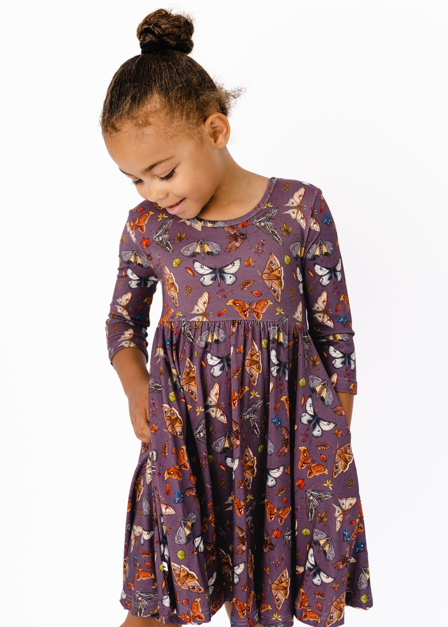 The Moths Plum Twirl Dress