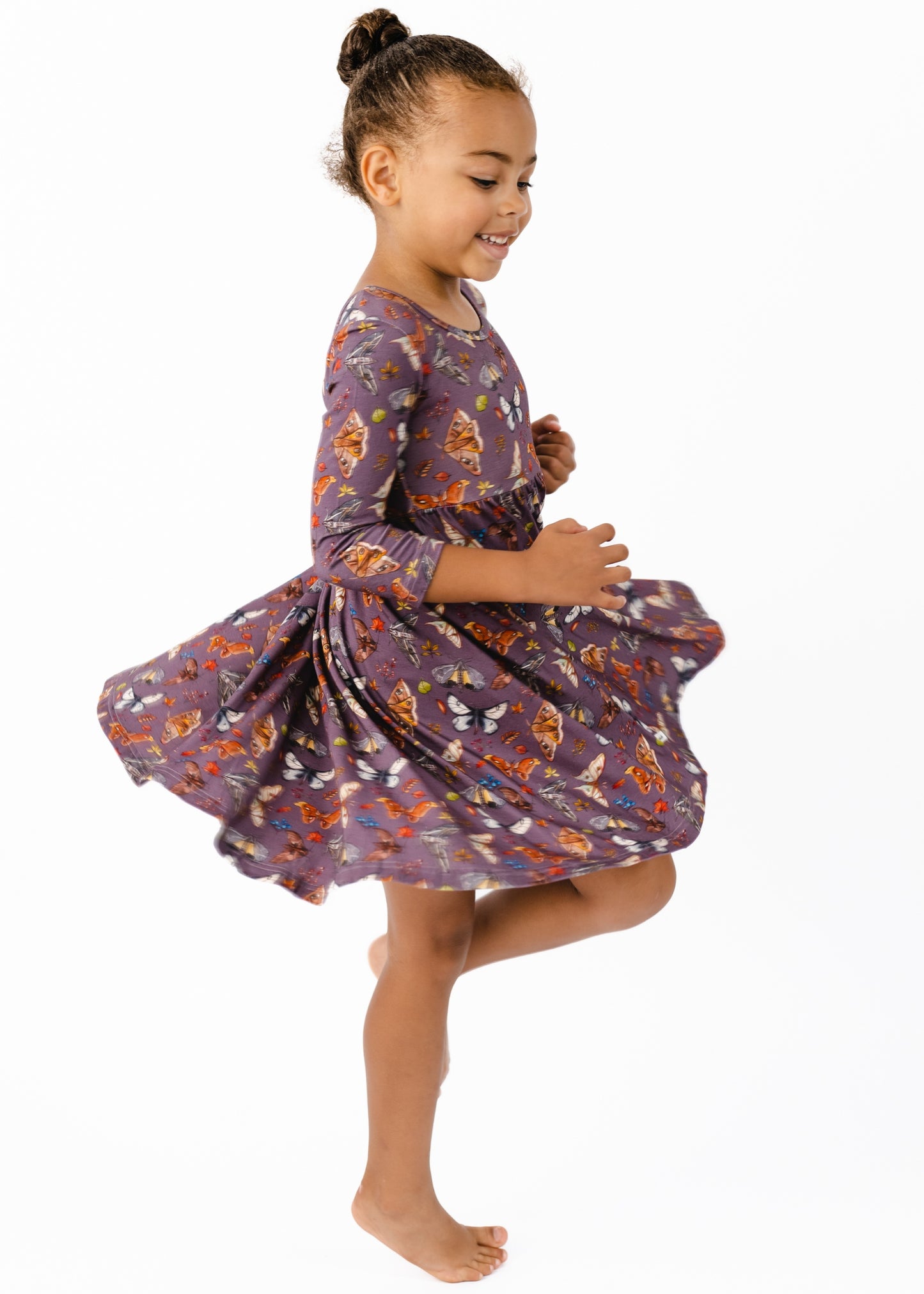 The Moths Plum Twirl Dress