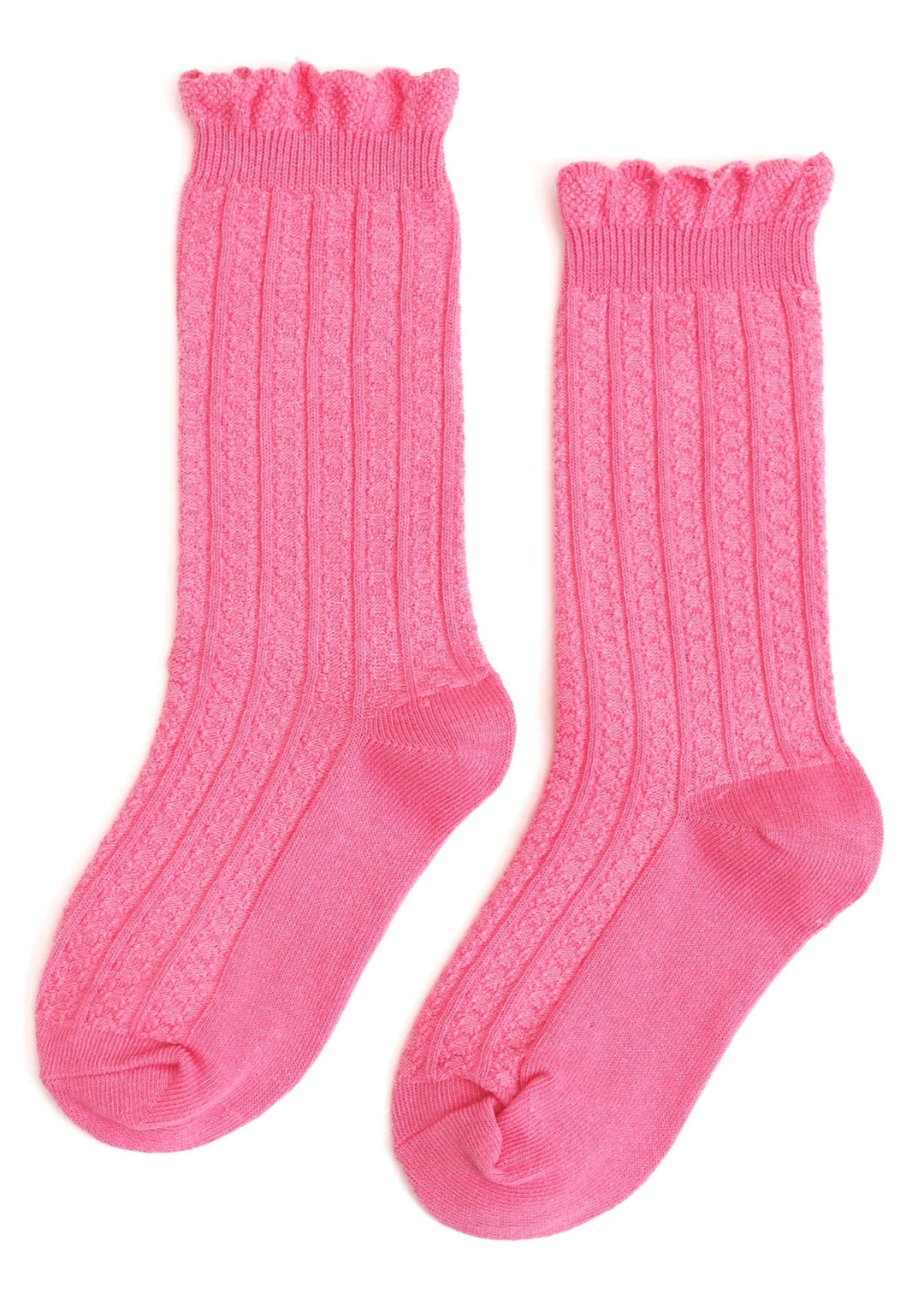 Pink Taffy Frill Knee High Socks