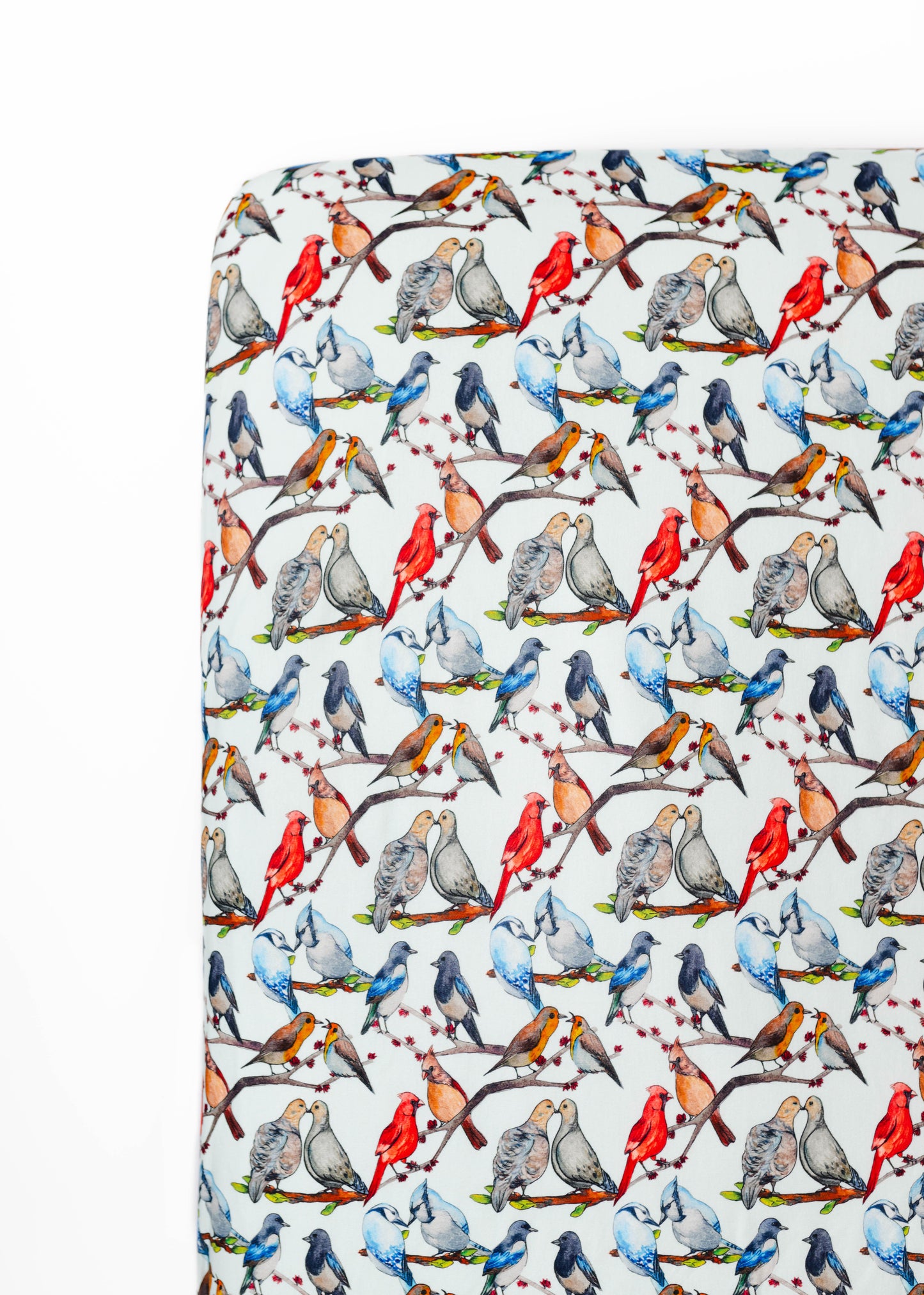 LOVE BIRDS CRIB SHEET