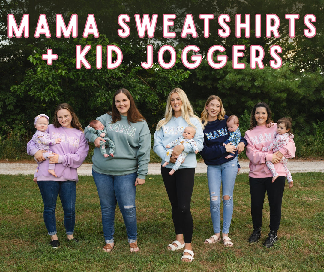 MAMA Sweatshirt & Kid Jogger Sets