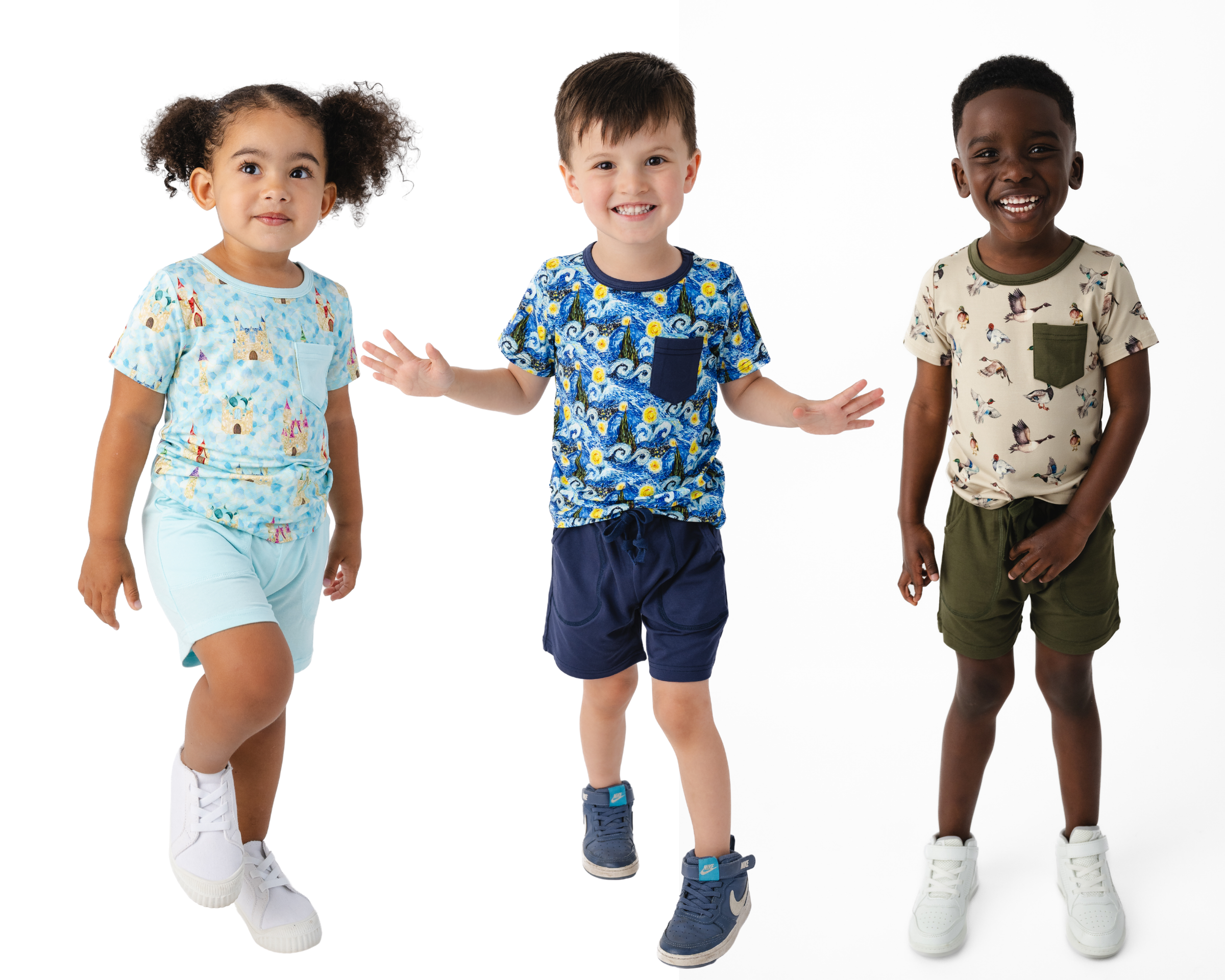 Bamboo Outfit Pocket Tee & Short Sets
