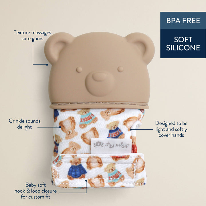 Teething Mitt Vintage bear Itzy Mitt®