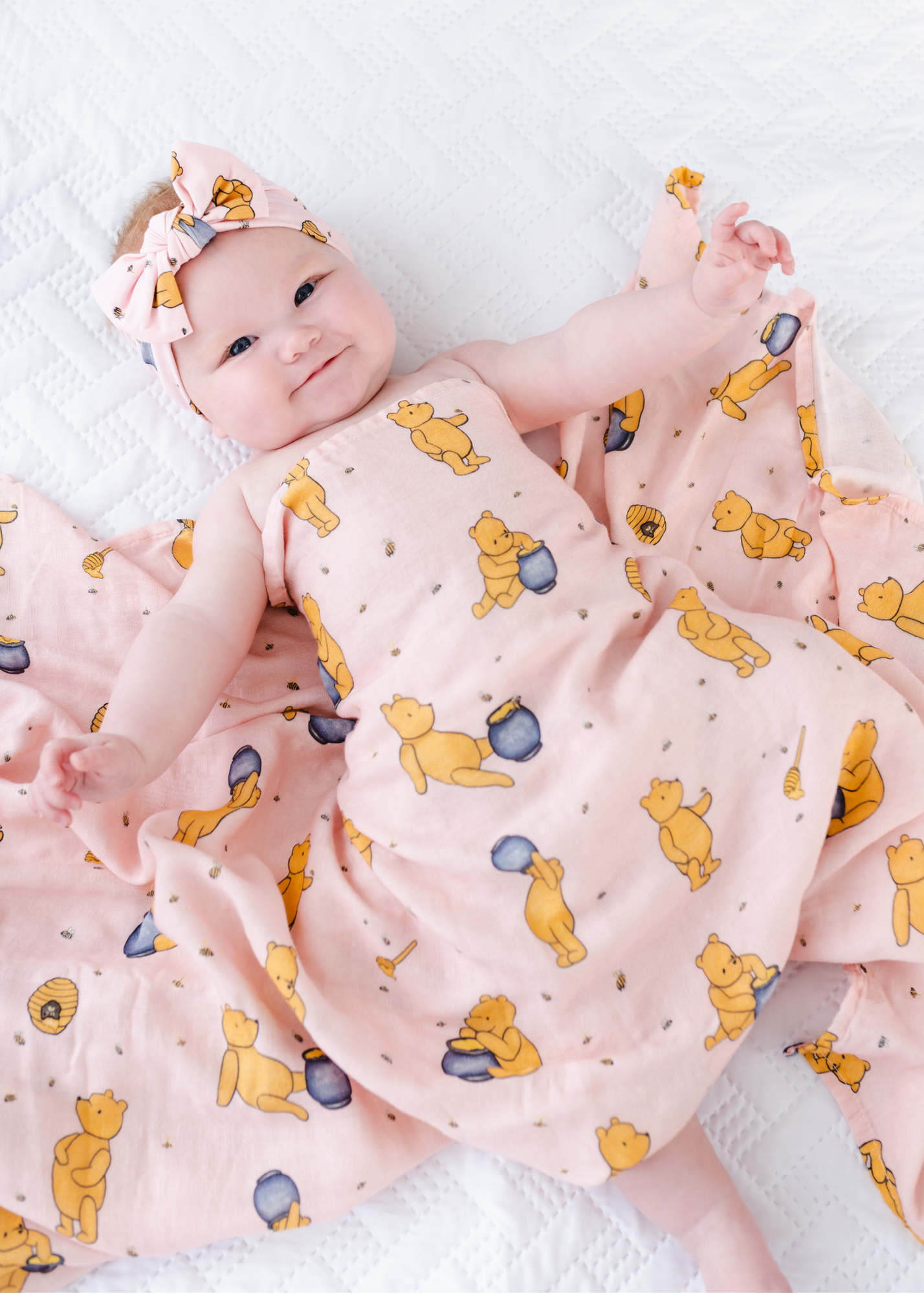 Pink baby top swaddle blanket