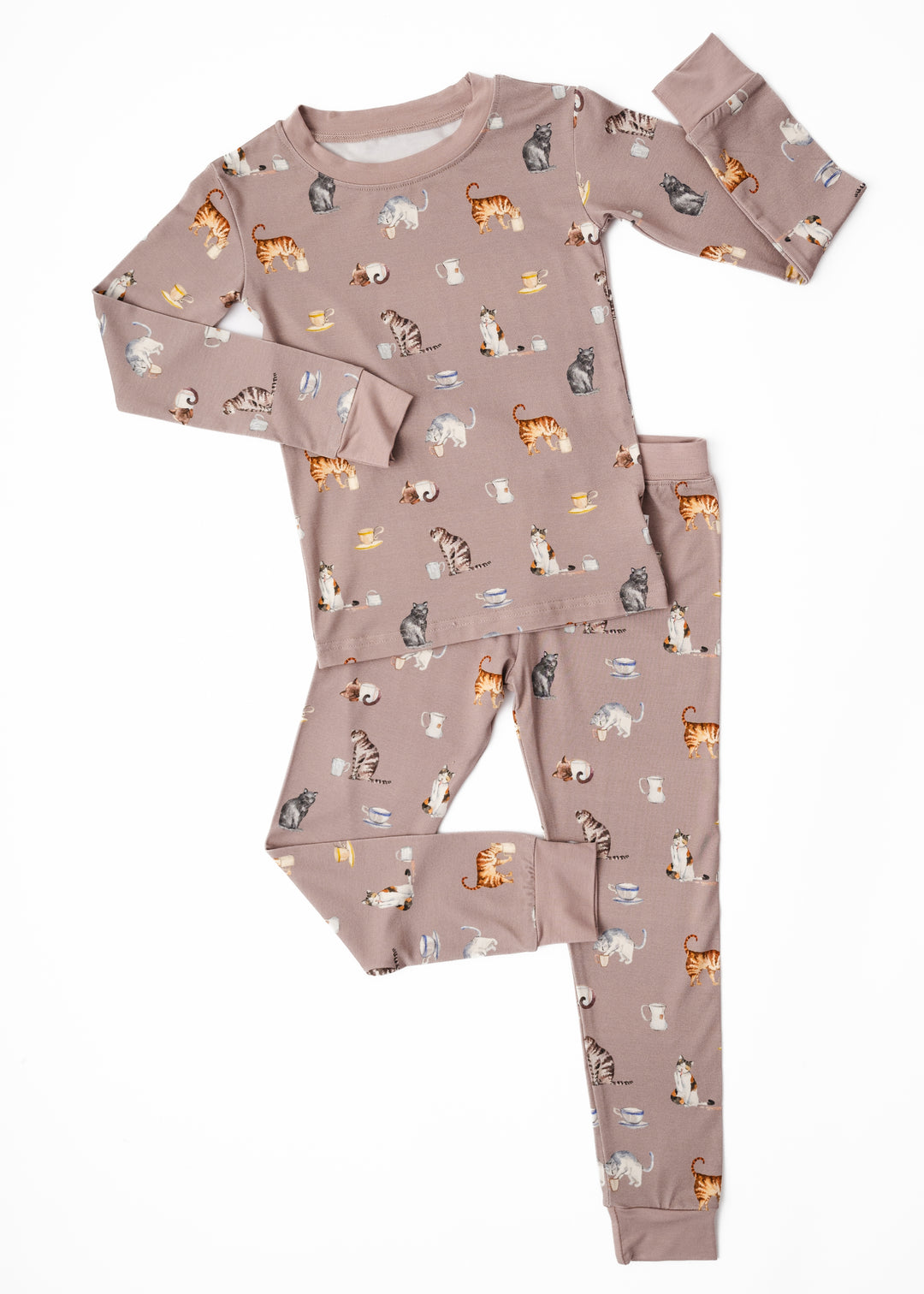 Cats and Coffee Bamboo Pajama Set