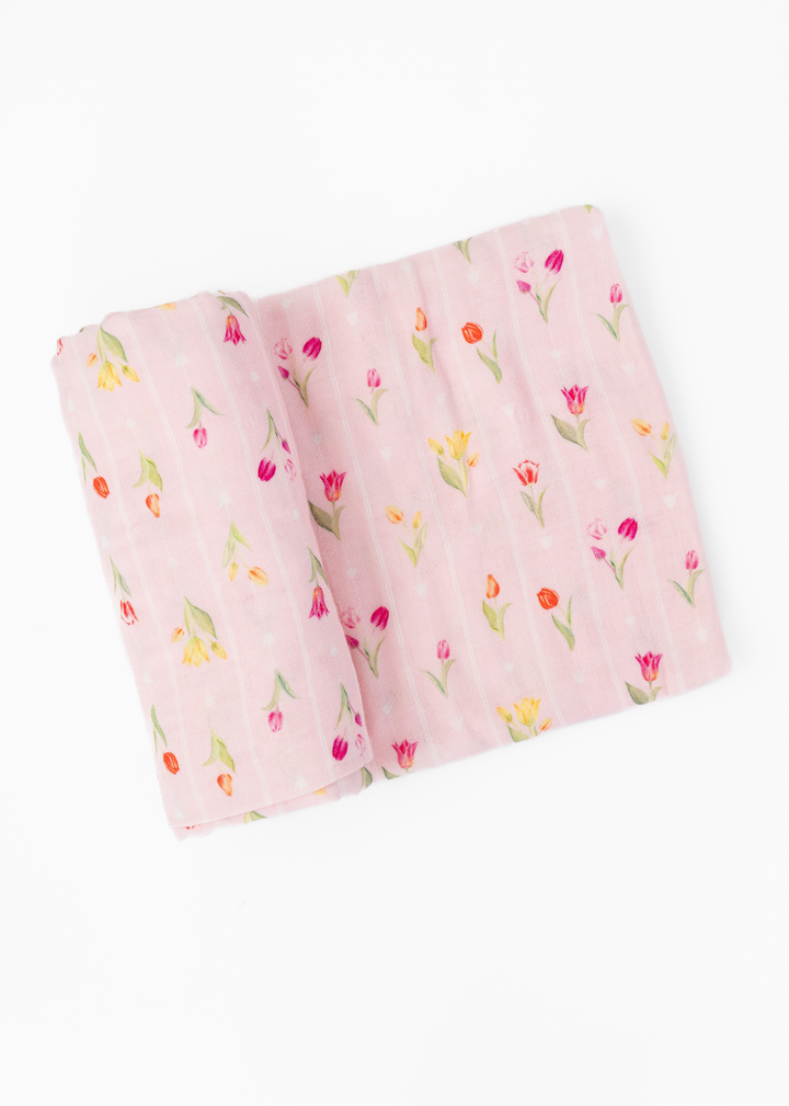 Ann Christine Floral Swaddle Blanket