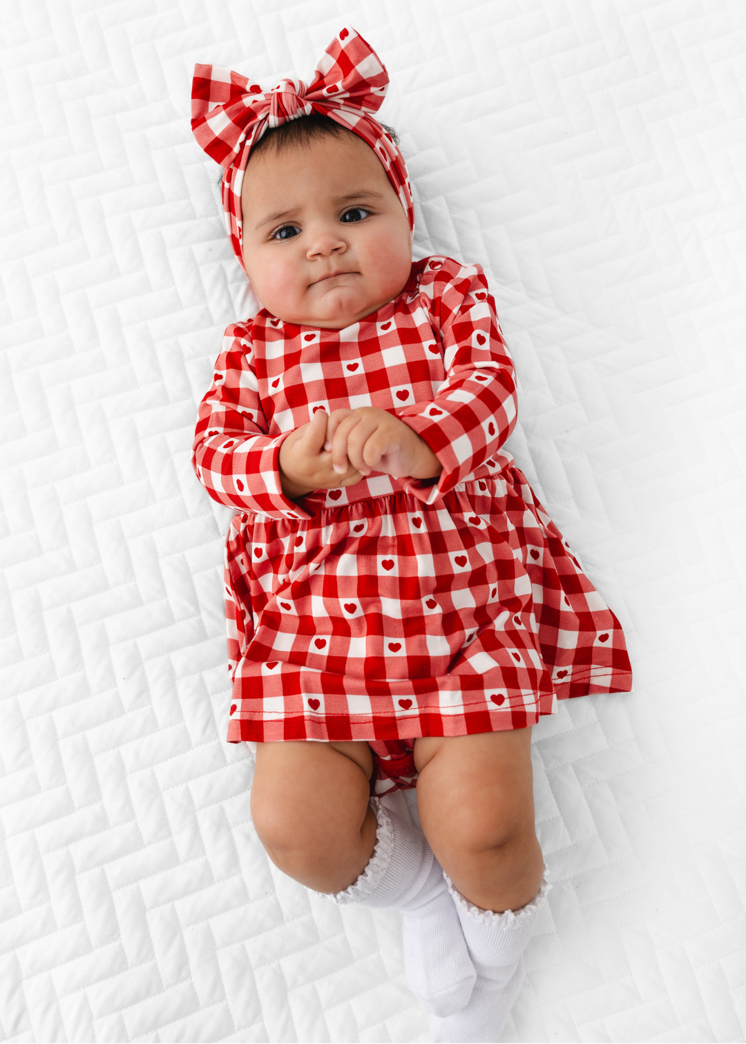 Plaid Heart Baby Dress