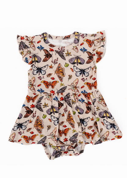 The Moths Cream Flutter Baby Dress