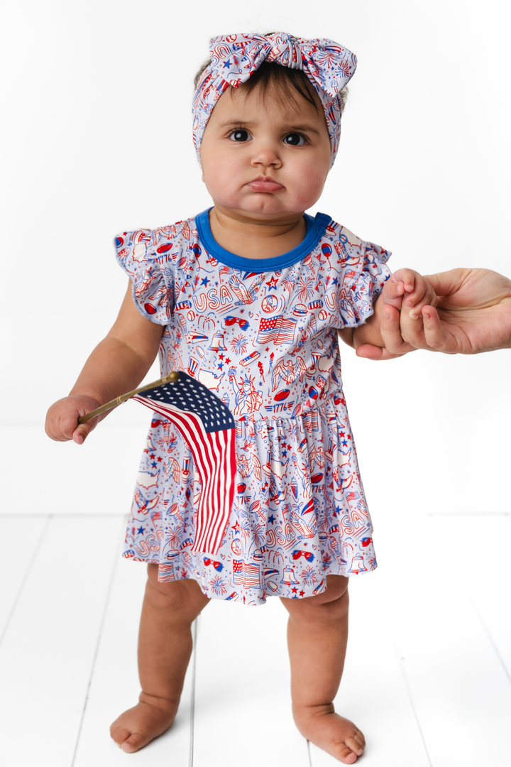 Celebrate USA Bamboo Baby Flutter Dress