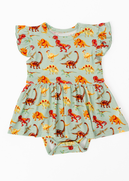 Dinosaurs Flutter Baby Dress