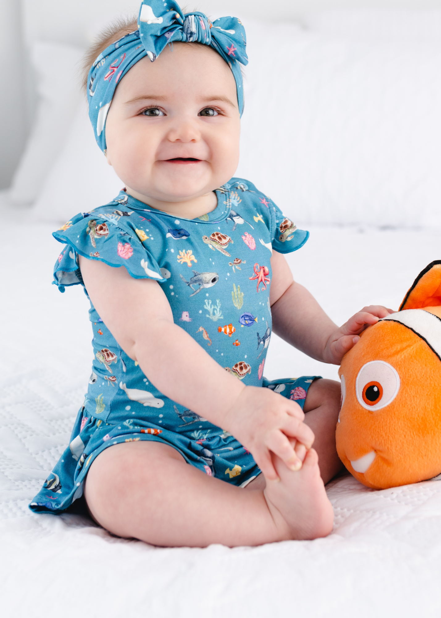 Fish are Friends Baby Flutter Dress