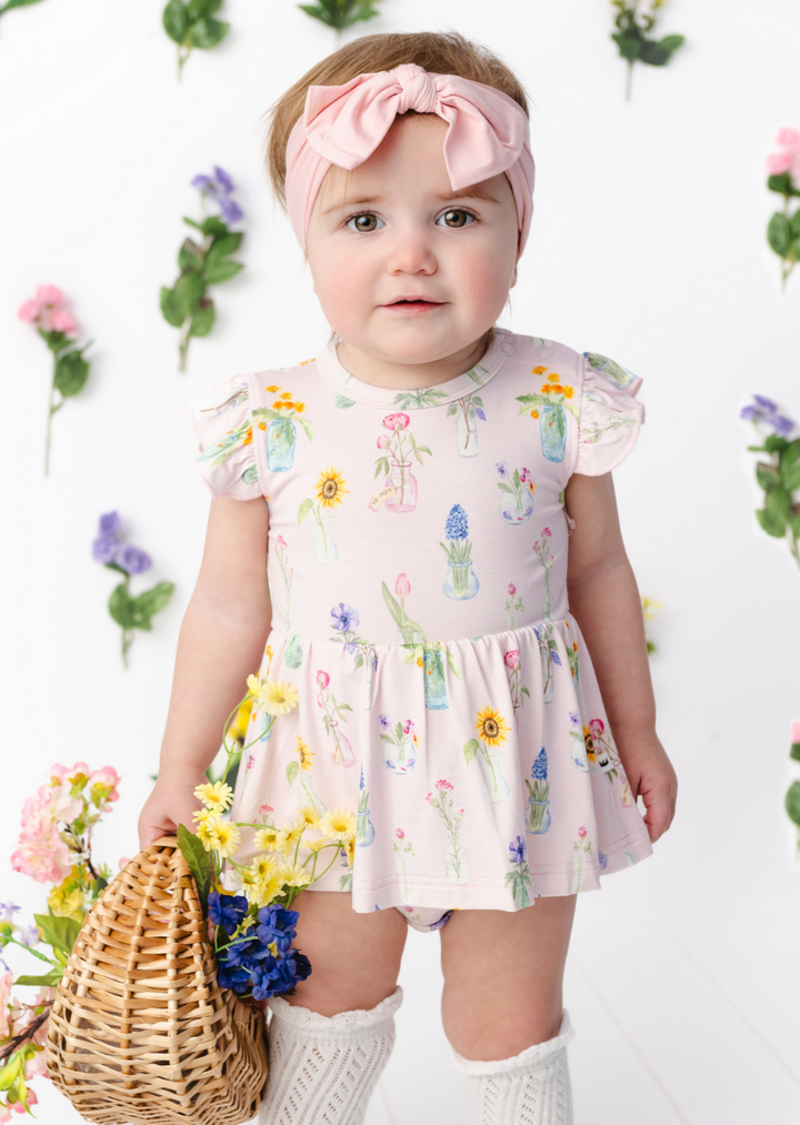 Flowers for Mom Flutter Baby Dress