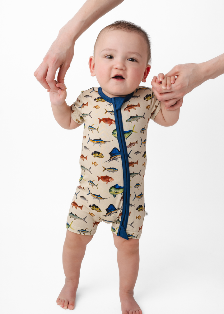 Deep Sea Fishing Shortie Romper