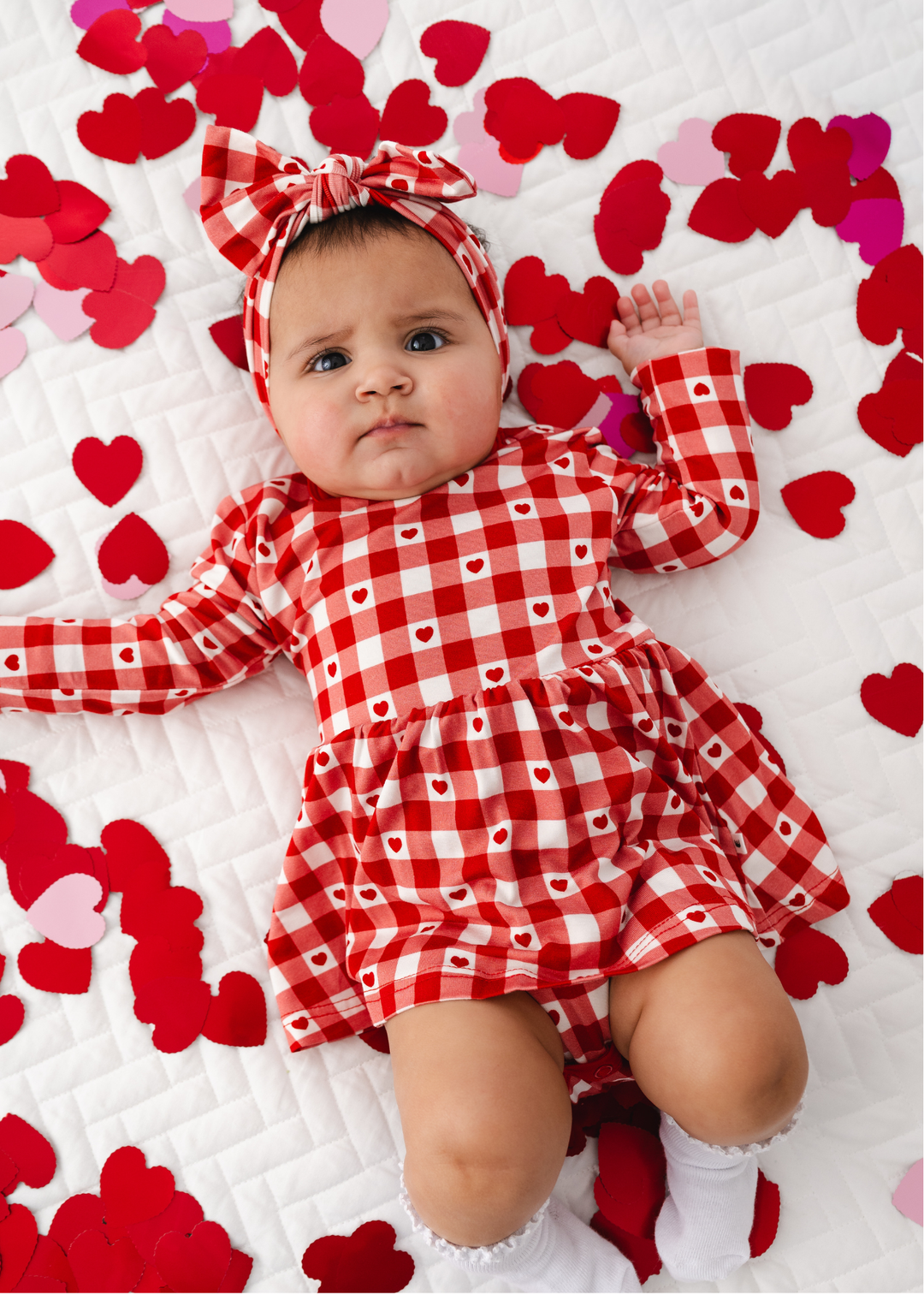Plaid Heart Baby Dress