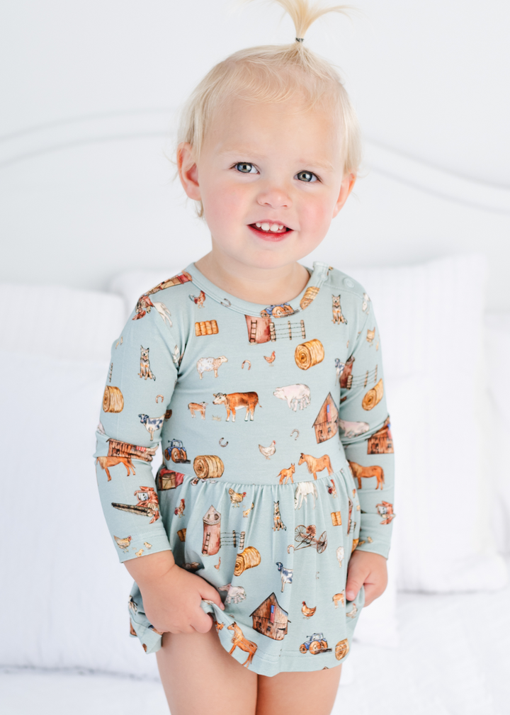 The Farm Long Sleeve Baby Dress