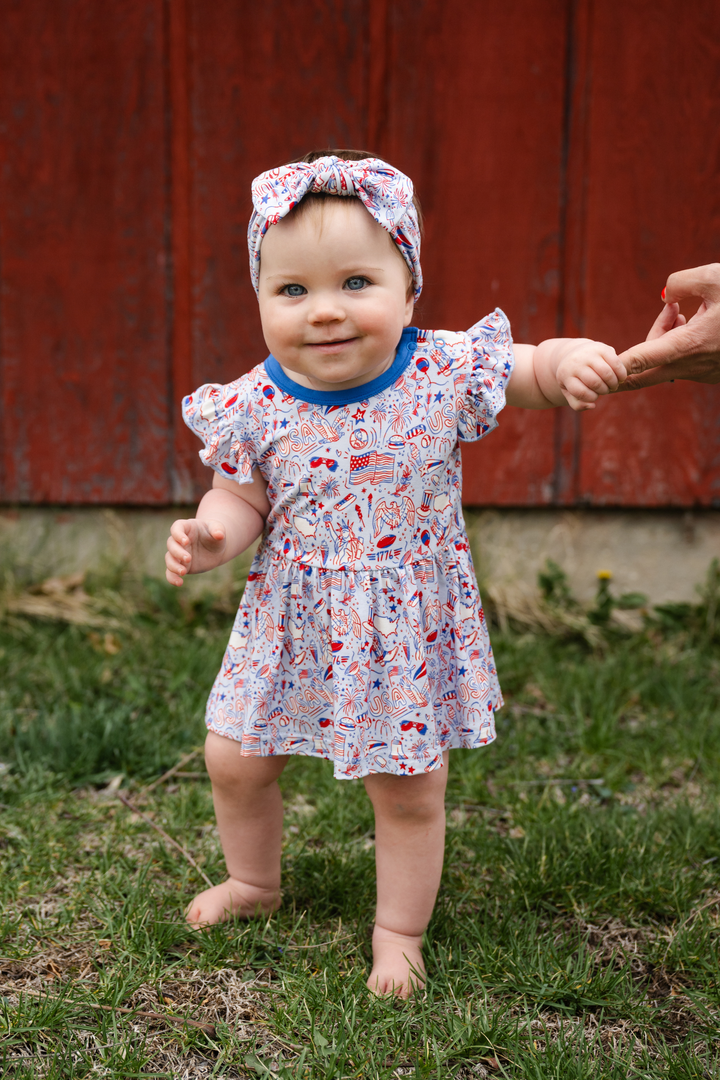 Celebrate USA Bamboo Baby Flutter Dress