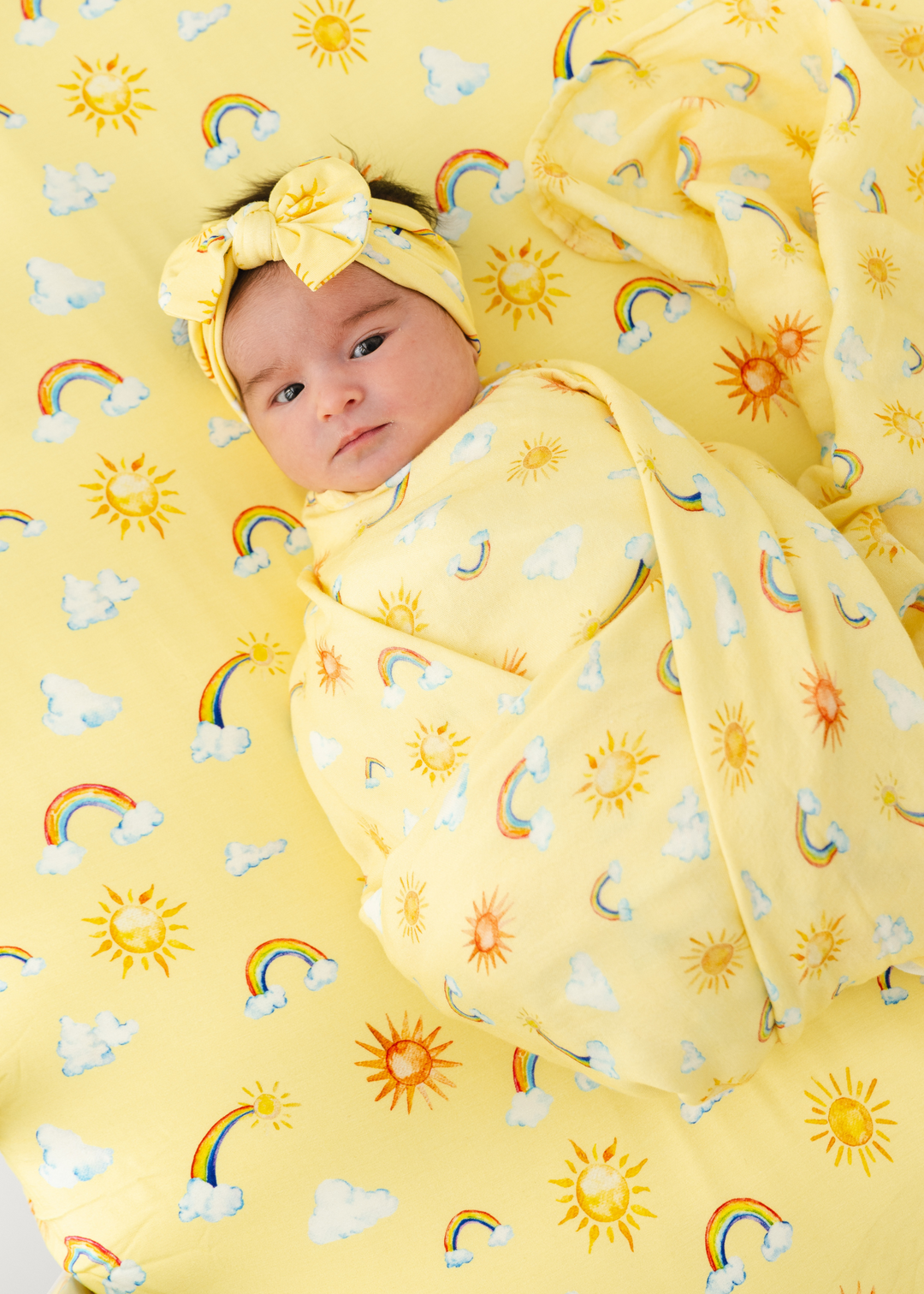 Sunshine & Rainbows Baby Swaddle Blanket