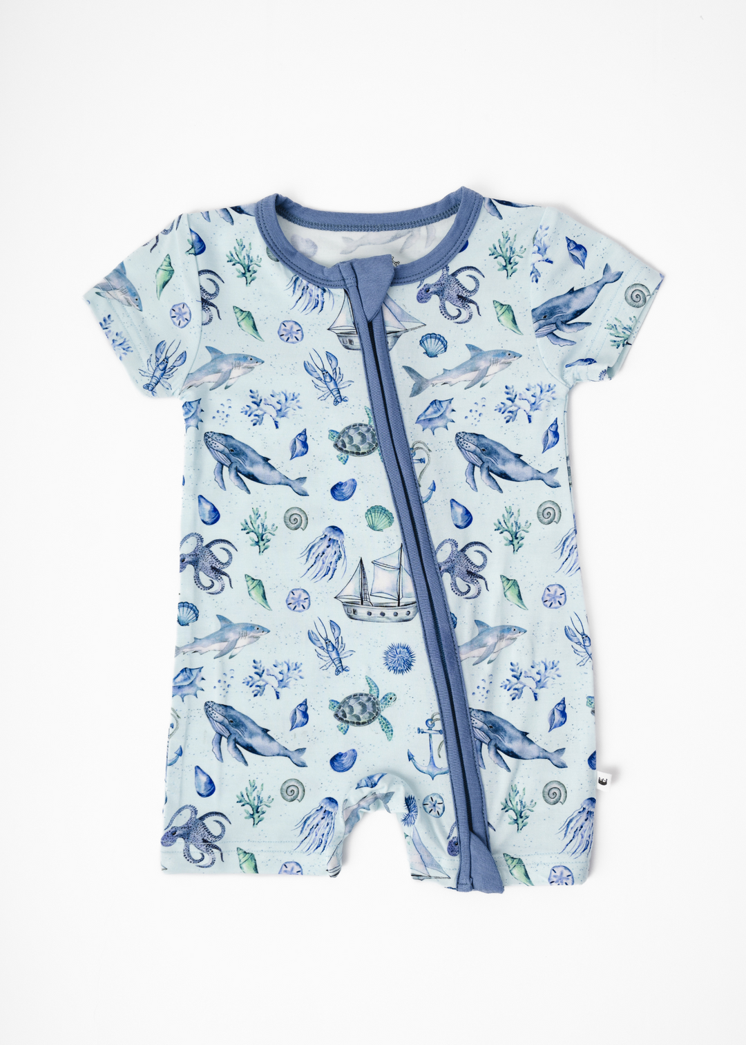 Sea Creatures Bamboo Shortie Romper