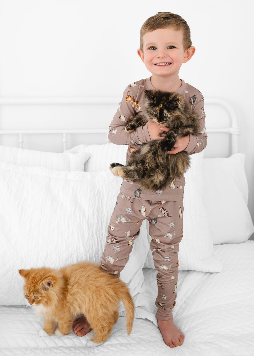 Cats and Coffee Bamboo Pajama Set