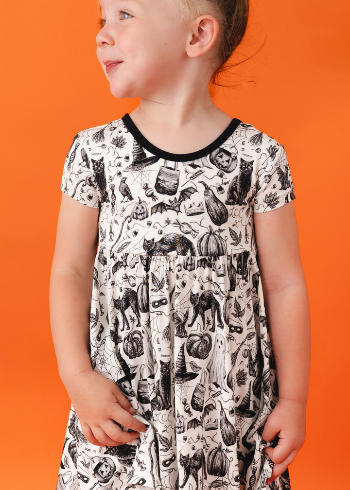 Bats & Cats Bamboo Twirl Dress