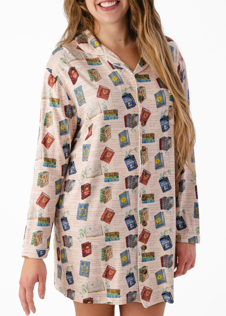 Classic Books Women's Long Sleeve Nightgown  *PREORDER*