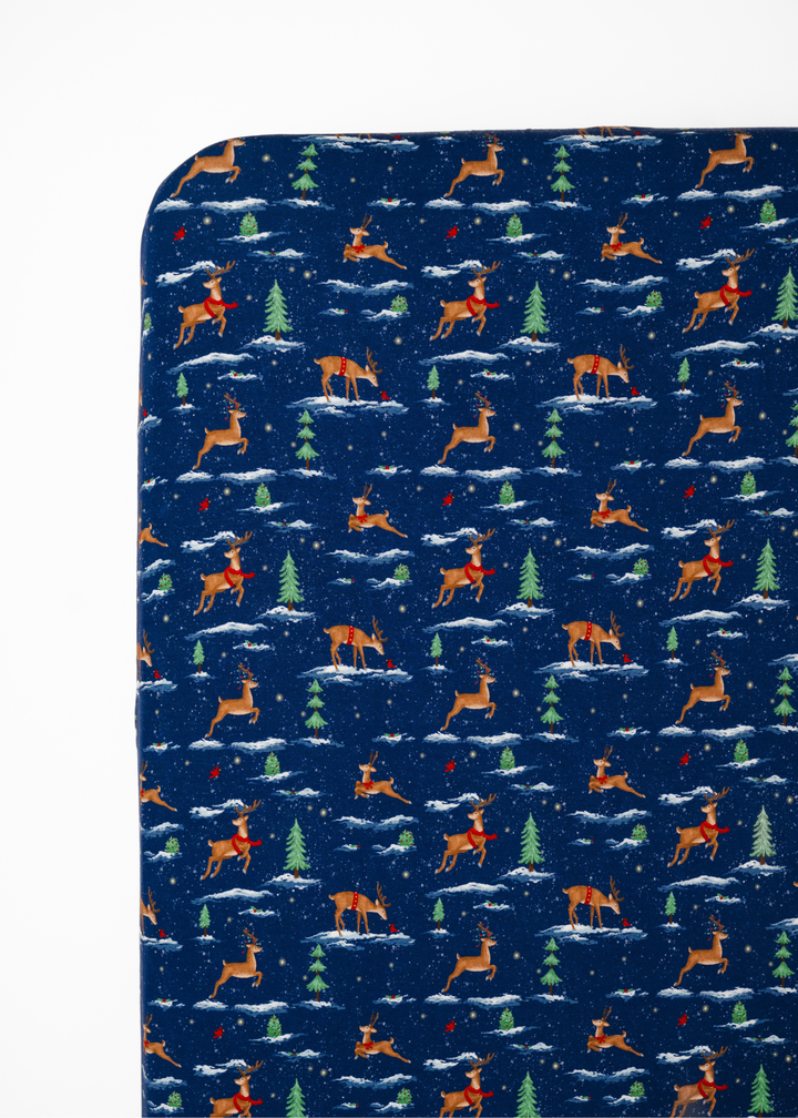 *PREORDER* Reindeer Christmas Bamboo Crib Sheet