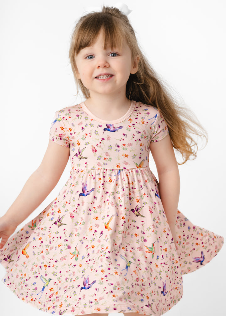 Hummingbirds Bamboo Twirl Dress
