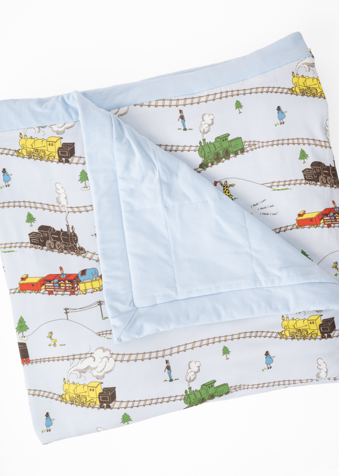 Little Engine that Could Large Quilted Bamboo Blanket