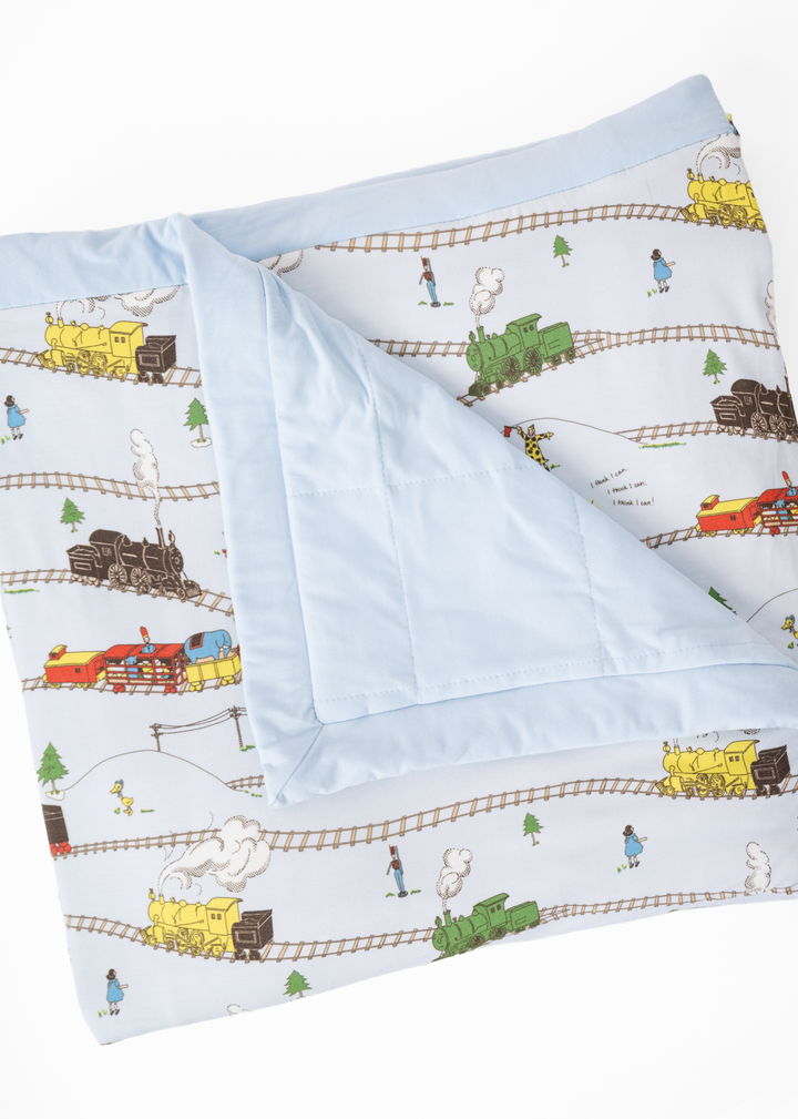 Little Engine that Could Large Quilted Bamboo Blanket