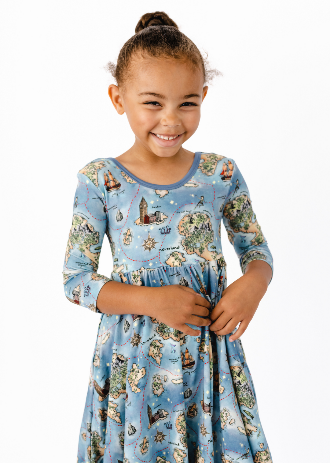 Neverland Map Twirl Dress