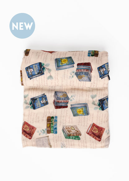 Classic Books Swaddle Blanket