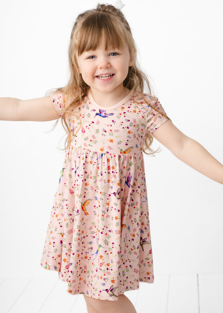 Hummingbirds Bamboo Twirl Dress