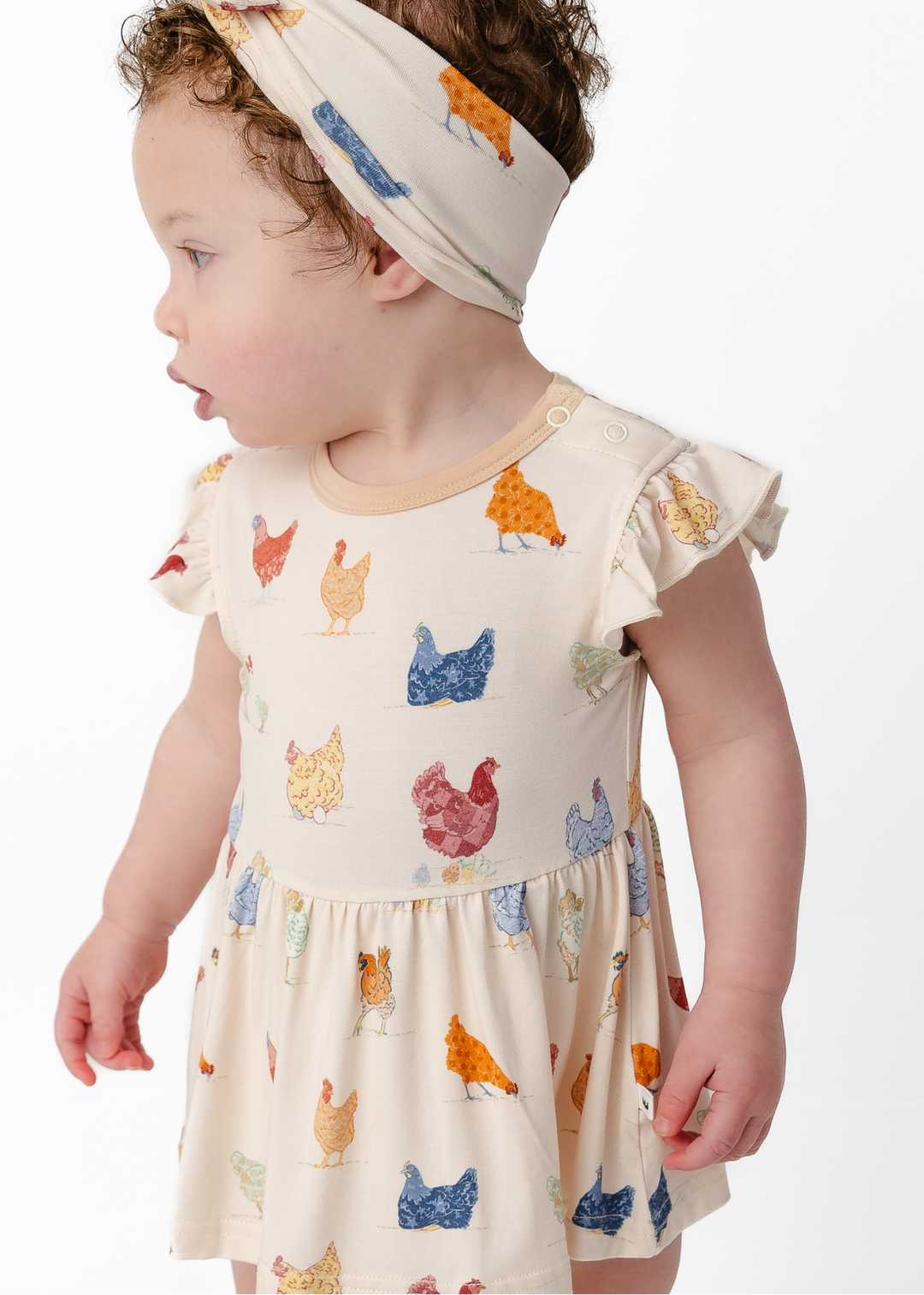 Chickens Baby Flutter Dress