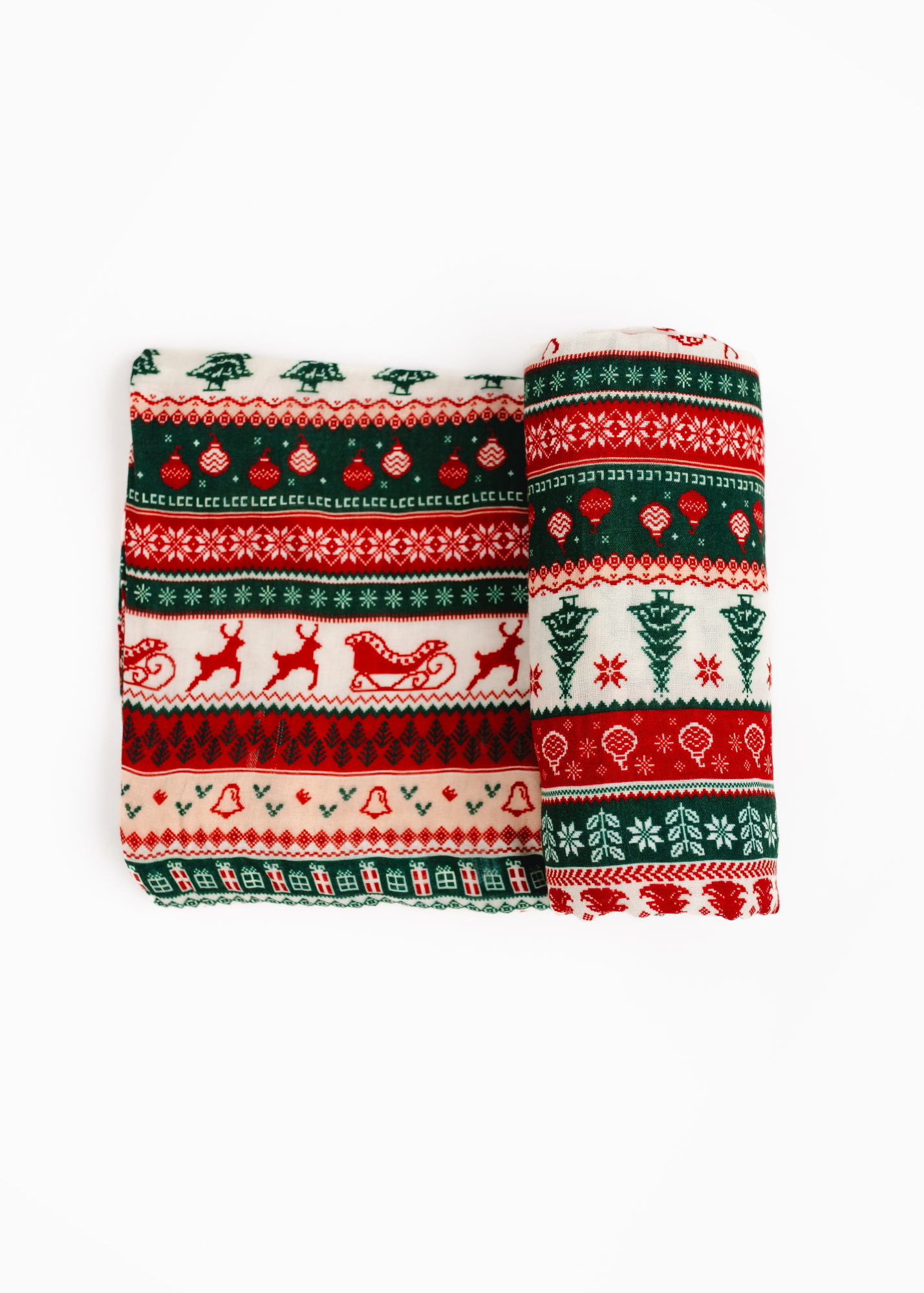 Classic Christmas Swaddle Blanket