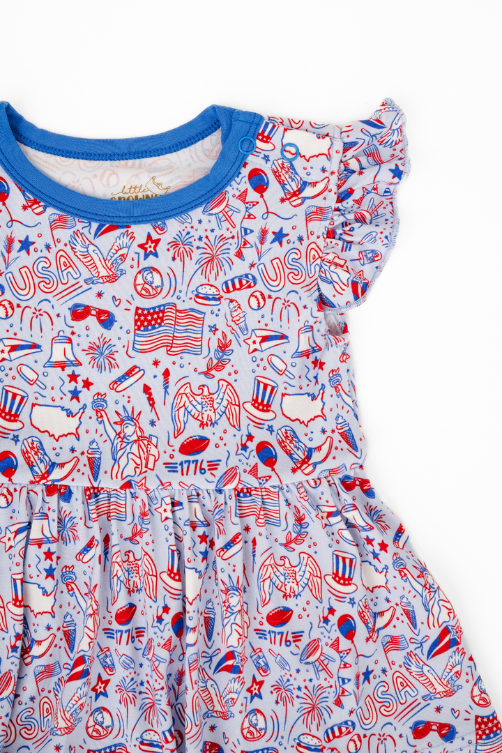 Celebrate USA Bamboo Baby Flutter Dress