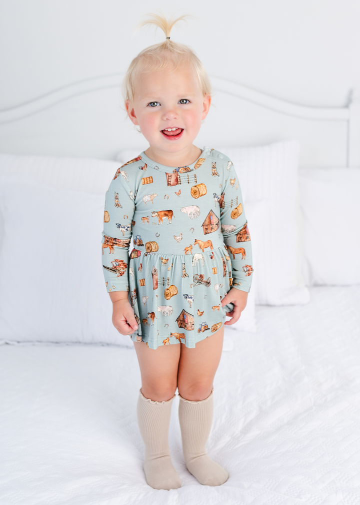 The Farm Long Sleeve Baby Dress